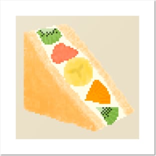 Fruit sandwich pixel art Posters and Art